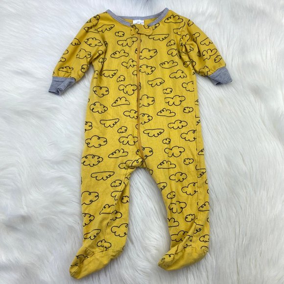 yellow footie pajamas